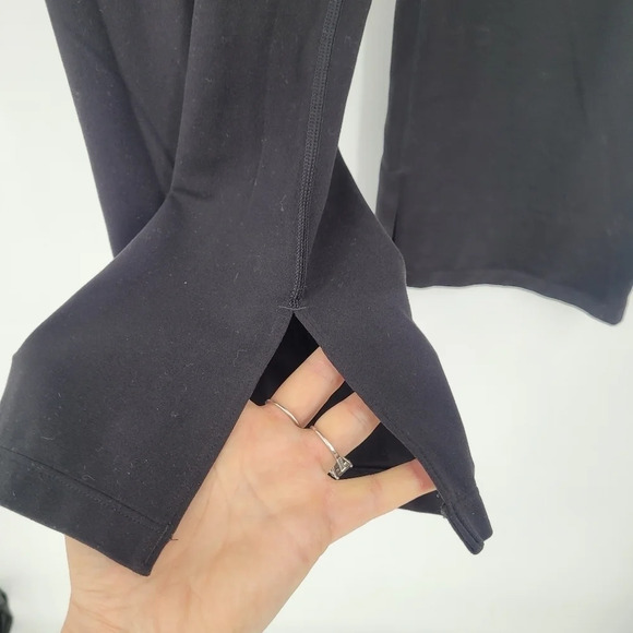 ATHLETA Barre Skinny Flare Split Hem Yoga Pants Leggings Black Powervita small T - Picture 7 of 8